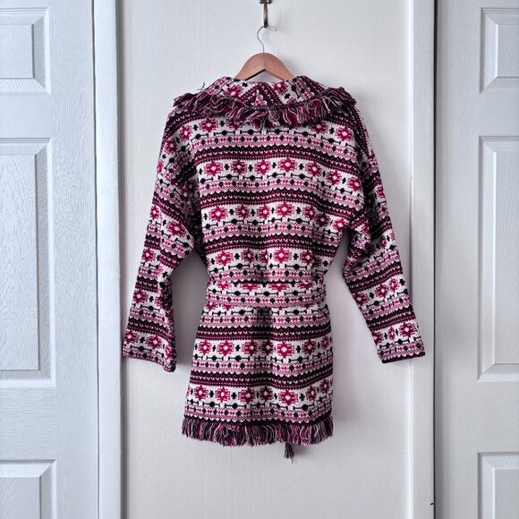 Zara Jacquard Fringe Aztec Print Jacket - Picture 10 of 11
